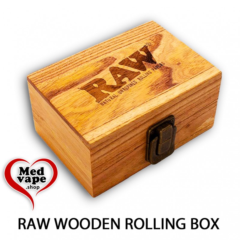 RAW WOODEN ROLLING BOX - MEDVAPE